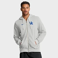 Sweat à capuche Nike gris Kentucky Wildcats 2025 Sideline Standard Issue Dri-FIT entièrement zippé pour homme