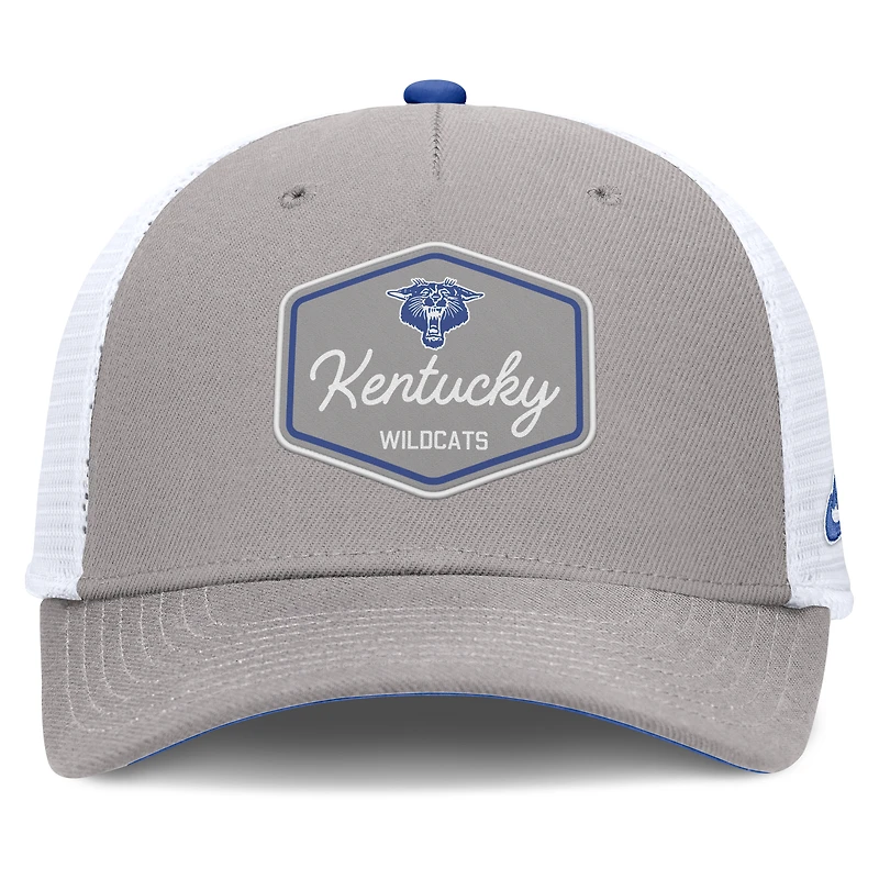 Men's Nike Gray Kentucky Wildcats Rise Legacy Adjustable Trucker Hat
