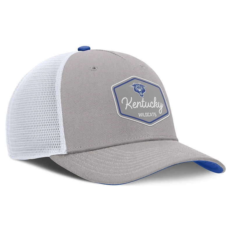 Men's Nike Gray Kentucky Wildcats Rise Legacy Adjustable Trucker Hat