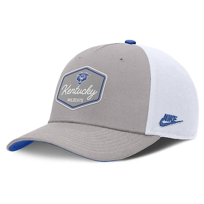 Men's Nike Gray Kentucky Wildcats Rise Legacy Adjustable Trucker Hat