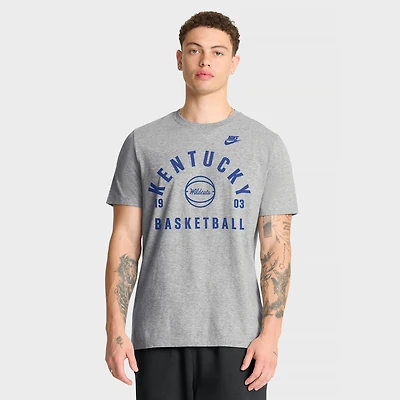 Men's Nike Heather Gray Kentucky Wildcats Basketball Legacy Arch T-Shirt