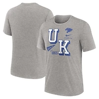 T-shirt à trois mélanges Nike pour hommes, gris chiné, Kentucky Wildcats Blitz Roll Call