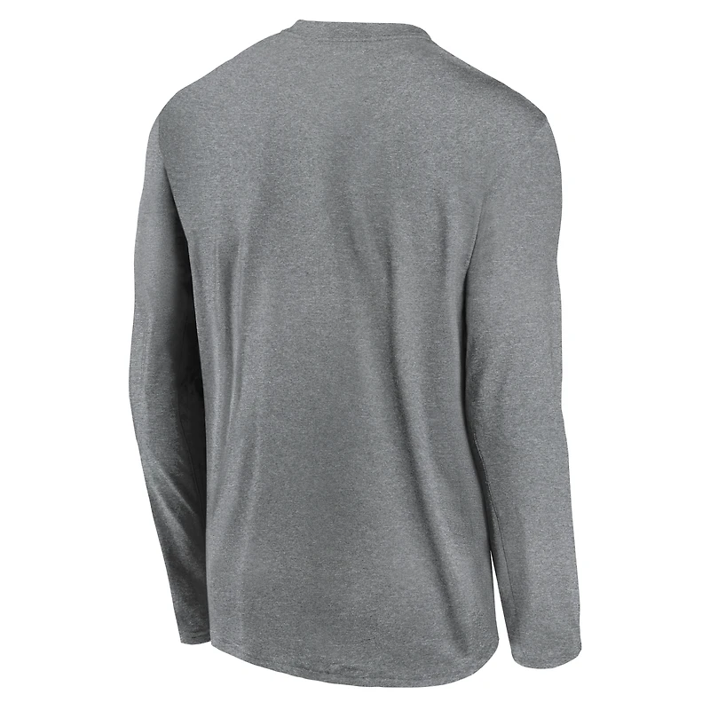 T-shirt à manches longues Nike Heather Gray Kentucky Wildcats Primetime Alternate Logo Legend Performance pour homme