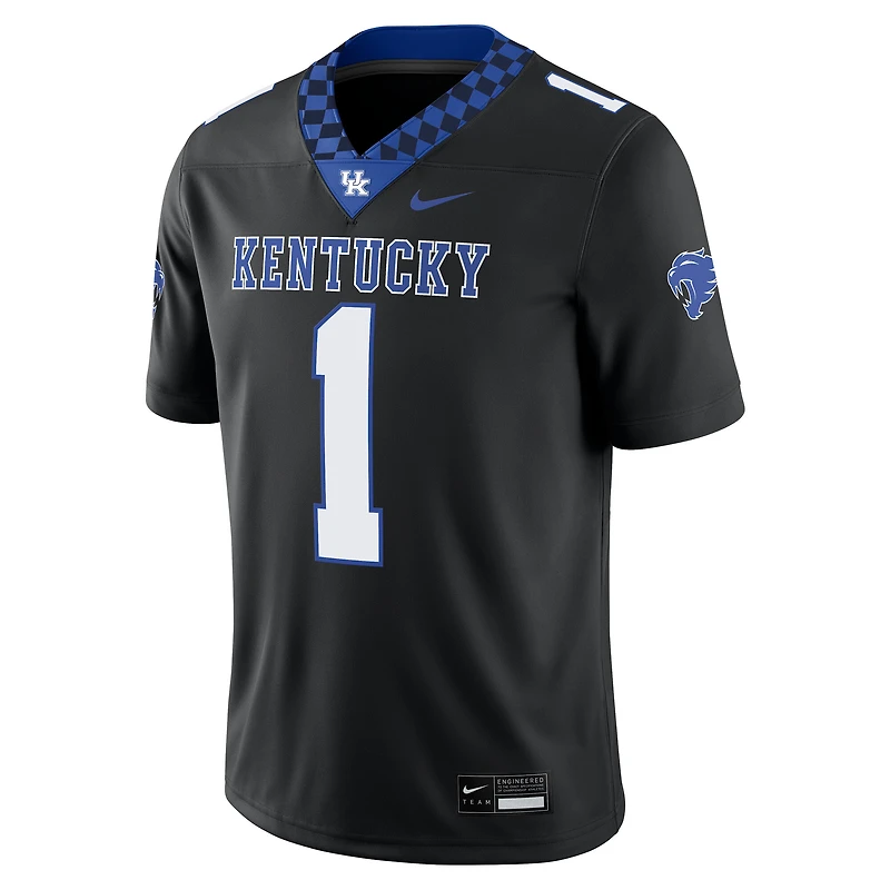 Maillot de match alternatif Nike #1 noir Kentucky Wildcats pour homme