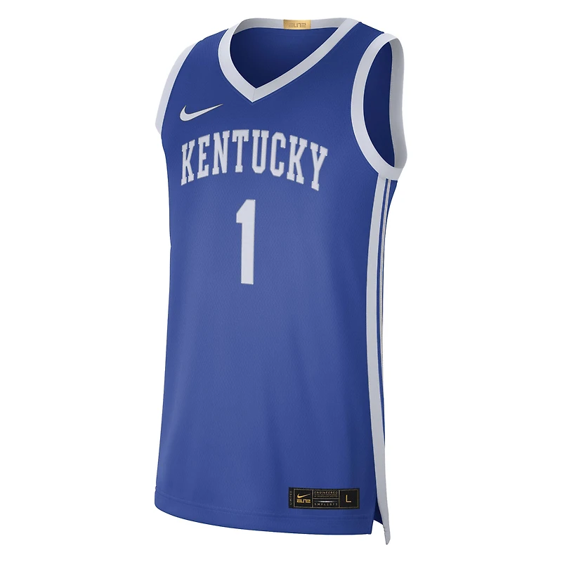 Maillot de basketball Nike #1 Royal Kentucky Wildcats Limited pour homme
