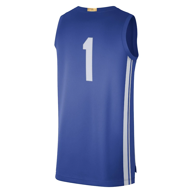 Maillot de basketball Nike #1 Royal Kentucky Wildcats Limited pour homme