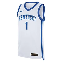 Men's Nike #1 White Kentucky Wildcats Home Replica Jersey