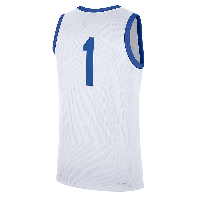 Maillot réplique à domicile blanc Nike #1 Kentucky Wildcats pour homme