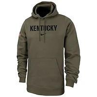 Sweat à capuche en polaire Nike Olive Kentucky Wildcats Military Pack Club pour homme