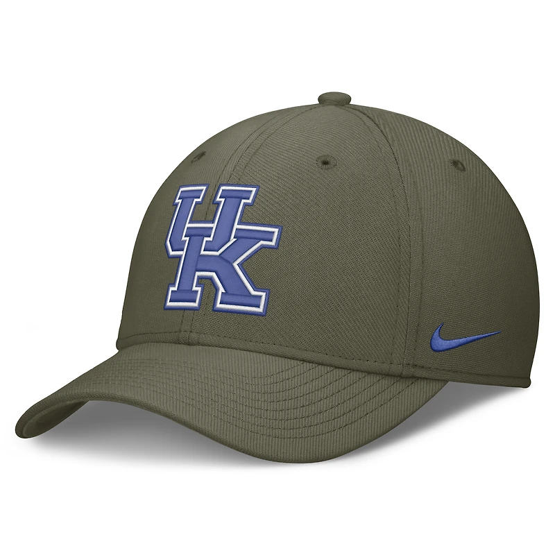 Men's Nike Olive Kentucky Wildcats Primetime SwooshFlex Dri-FIT Hat