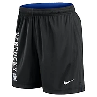 Short réversible Nike Courtside Standard Issue Dri-FIT pour homme, bleu royal/noir, Kentucky Wildcats