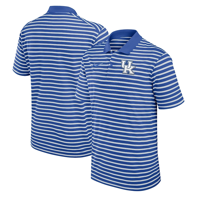 Polo Nike Dri-FIT rayé Primetime Victory pour homme, bleu royal/blanc, Kentucky Wildcats