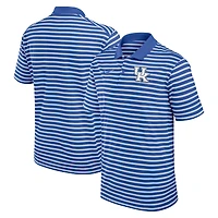 Polo Nike Dri-FIT rayé Primetime Victory pour homme, bleu royal/blanc, Kentucky Wildcats