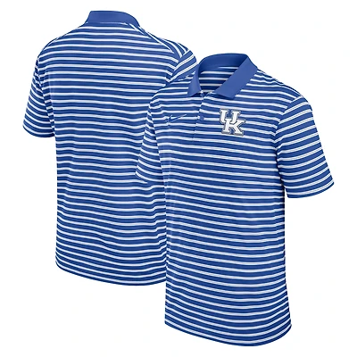 Polo de performance à rayures Nike Royal/Blanc Kentucky Wildcats Primetime Victory pour homme