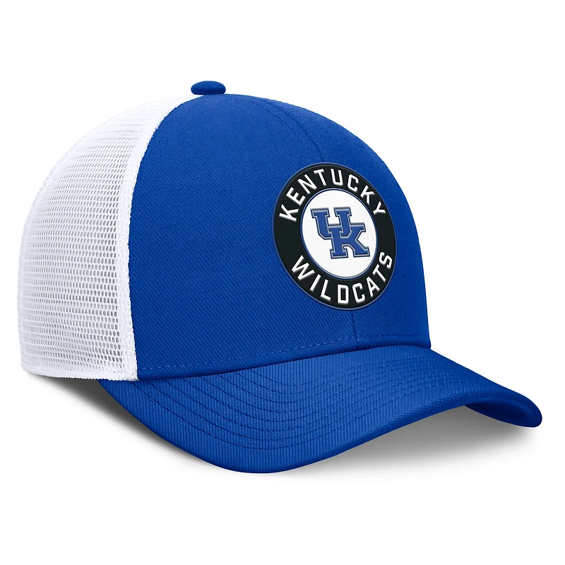 Men's Nike Royal/White Kentucky Wildcats Rise Primetime Performance Trucker Adjustable Hat