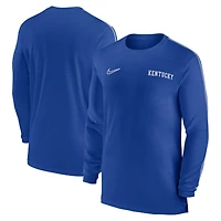 T-shirt à manches longues Nike Royal Kentucky Wildcats Sideline Coach UV Performance pour homme