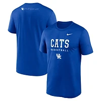 T-shirt Nike Royal Kentucky Wildcats 2025 Courtside Basketball Legend Dri-FIT pour homme