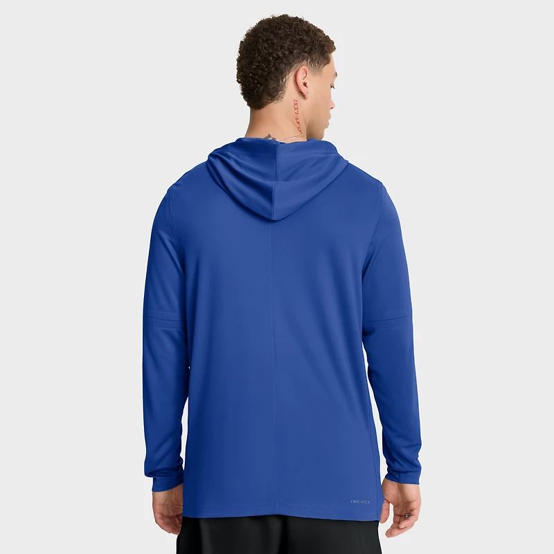 T-shirt à capuche manches longues Nike Royal Kentucky Wildcats 2025 Sideline Dri-FIT pour homme