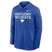 T-shirt à capuche manches longues Nike Royal Kentucky Wildcats 2025 Sideline Dri-FIT pour homme