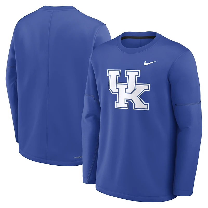 Haut à manches longues Therma-FIT pour homme Nike Royal Kentucky Wildcats 2026 Sideline Coaches