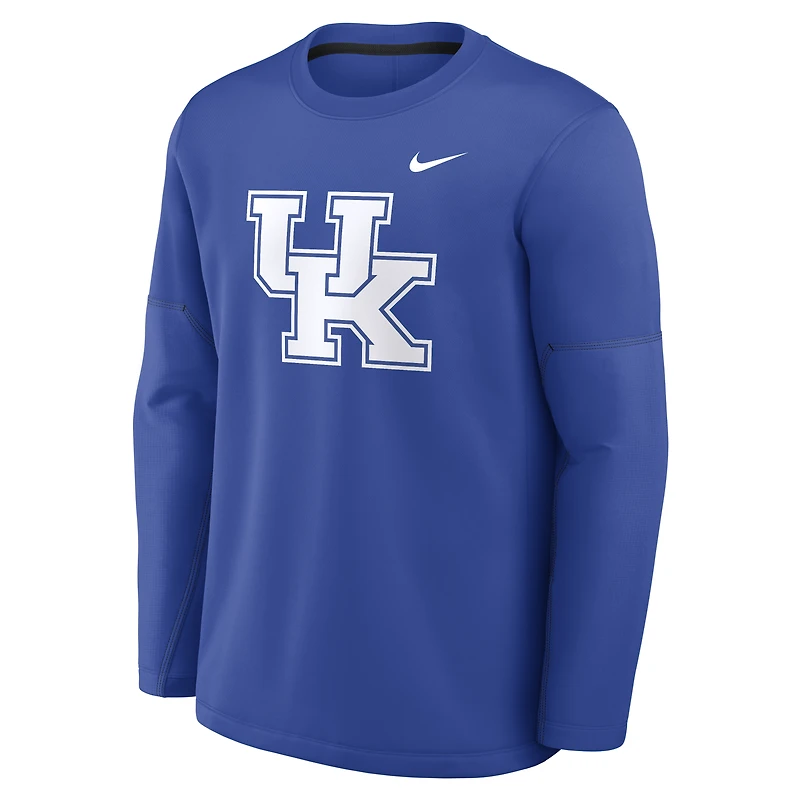 Men's Nike Royal Kentucky Wildcats 2026 Sideline Coaches Therma-FIT Long Sleeve Top