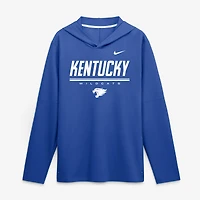 Haut à capuche léger manches longues Nike Royal Kentucky Wildcats 2026 Sideline pour homme, technologie Dri-FIT
