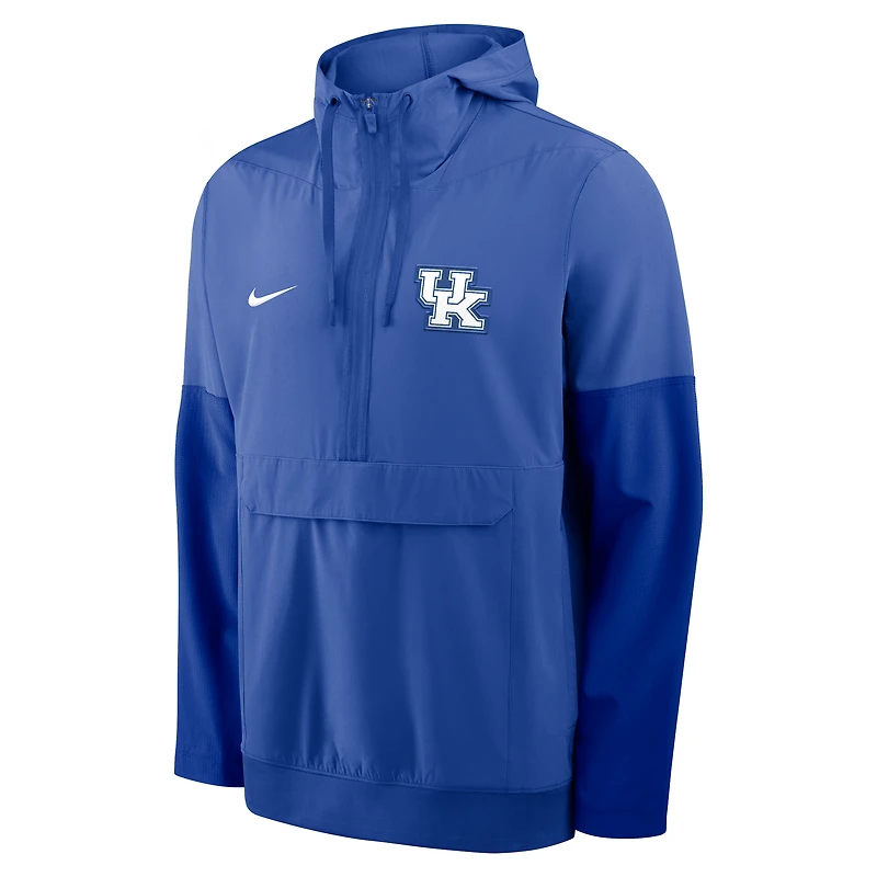 Veste à capuche Nike Royal Kentucky Wildcats demi-zip pour homme