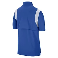 Men's Nike Royal Kentucky Wildcats Coach Short Sleeve Quarter-Zip Jacket