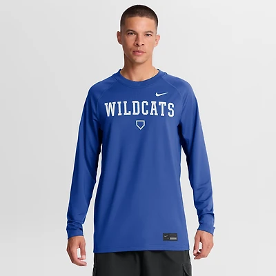 Pull-over léger Nike Royal Kentucky Wildcats Dugout Dri-FIT pour homme