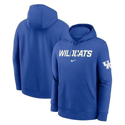 Sweat à capuche en polaire Nike Royal Kentucky Wildcats Nickname Club pour homme