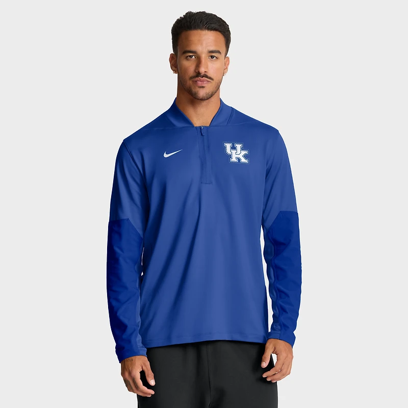 Pull Nike Royal Kentucky Wildcats One Goal Performance à demi-zip pour homme