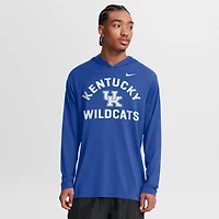 T-shirt à capuche manches longues Nike Royal Kentucky Wildcats Primetime Arch Tri-Blend Dri-FIT pour homme