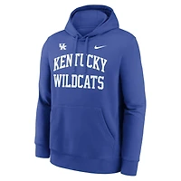 Men's Nike  Royal Kentucky Wildcats Primetime Arched Club Fleece Pullover Hoodie
