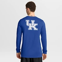 Men's Nike Royal Kentucky Wildcats Primetime Campus 2-Hit Legend Dri-FIT Long Sleeve T-Shirt