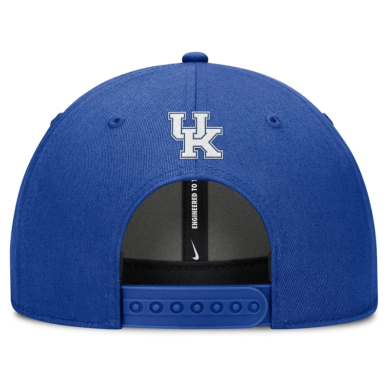 Men's Nike Royal Kentucky Wildcats Slanted Primetime Rise Performance Adjustable Hat
