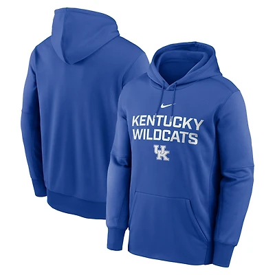 Sweat à capuche Nike Royal Kentucky Wildcats Team Stacked Performance pour homme