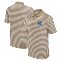 Men's Nike Tan Kentucky Wildcats Athletic Prep Striped Dri-FIT Polo