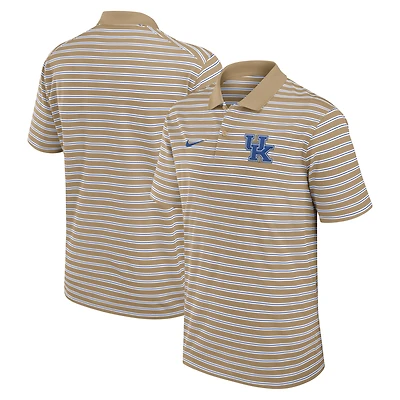Polo Nike Tan Kentucky Wildcats Athletic Prep à rayures Performance pour homme