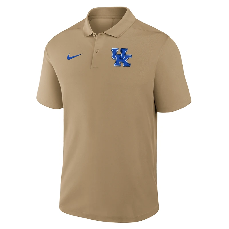 Polo Nike Tan Kentucky Wildcats Primetime Victory Primary Logo Performance pour homme