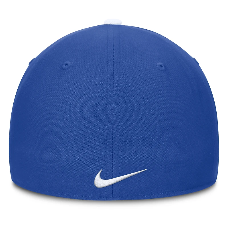 Casquette Nike Flex Sideline Rise pour homme, blanc/bleu royal, Kentucky Wildcats 2025
