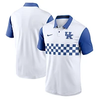 Men's Nike White/Royal Kentucky Wildcats Primetime Campus Pattern Vapor Dri-FIT Polo