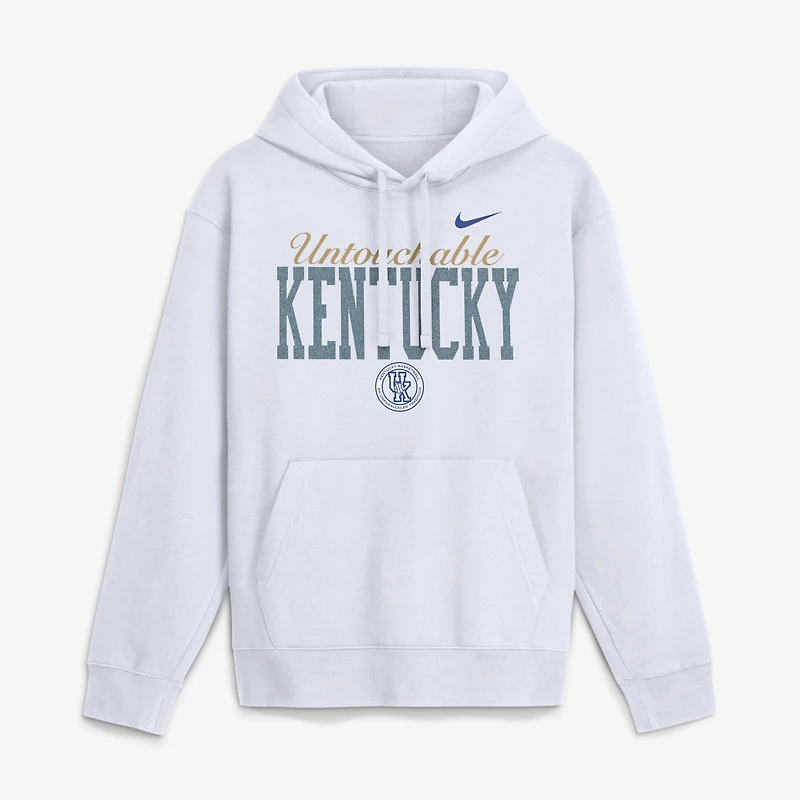 Sweat à capuche Nike blanc pour homme, édition spéciale Kentucky Wildcats 1996 Anniversary Untouchable Club