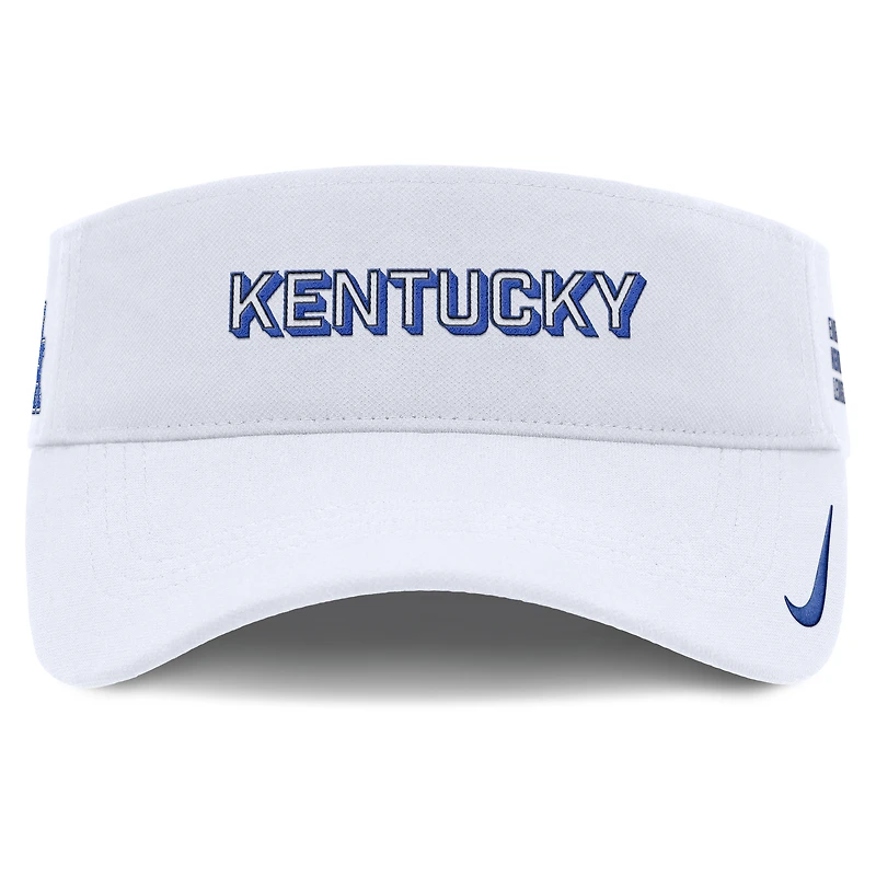 Visière ajustable Nike blanche Kentucky Wildcats 2025 pour homme