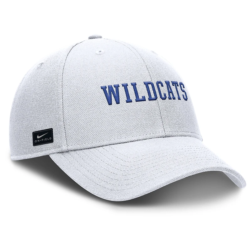 Men's Nike White Kentucky Wildcats 2025 On-Field Rise Performance Adjustable Hat