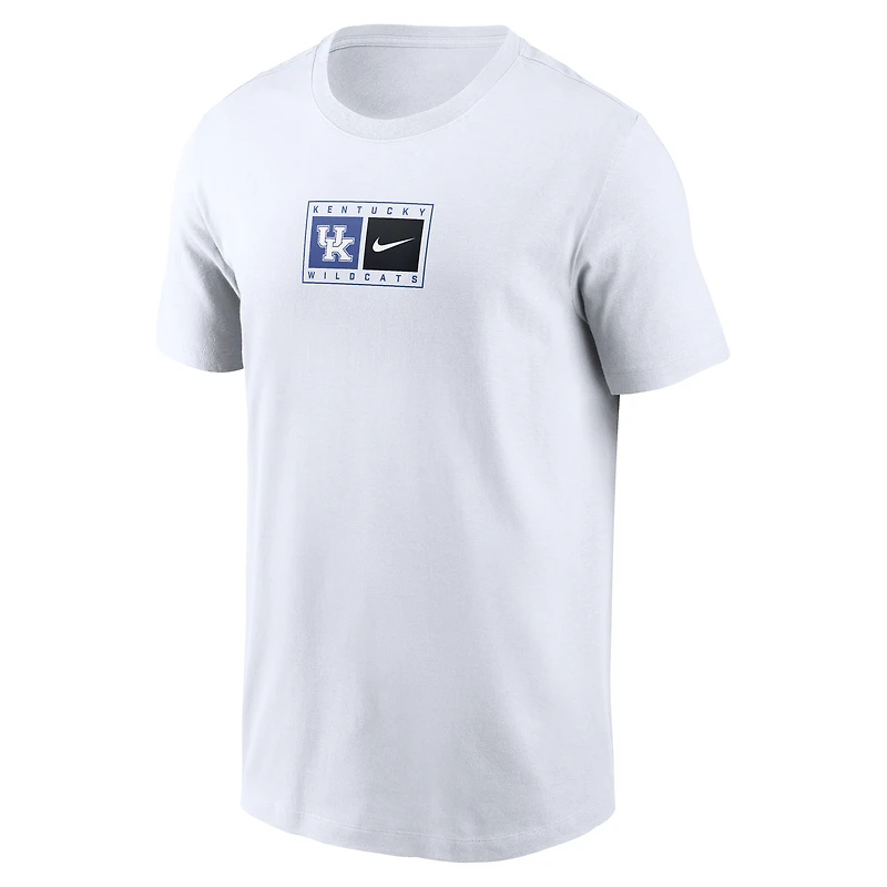Men's Nike White Kentucky Wildcats Campus Logo Swoosh T-Shirt