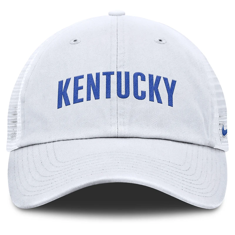 Men's Nike White Kentucky Wildcats Club Campus Trucker Adjustable Hat