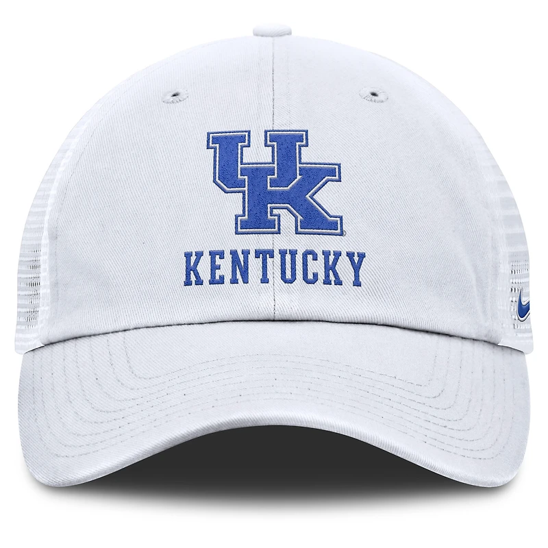 Casquette ajustable Nike blanche Kentucky Wildcats Club Trucker pour homme