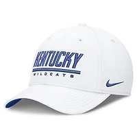 Casquette Nike Swooshflex blanche Kentucky Wildcats Game Day Rise pour homme