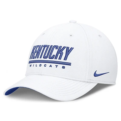 Men's Nike White Kentucky Wildcats Game Day Rise Swooshflex Hat