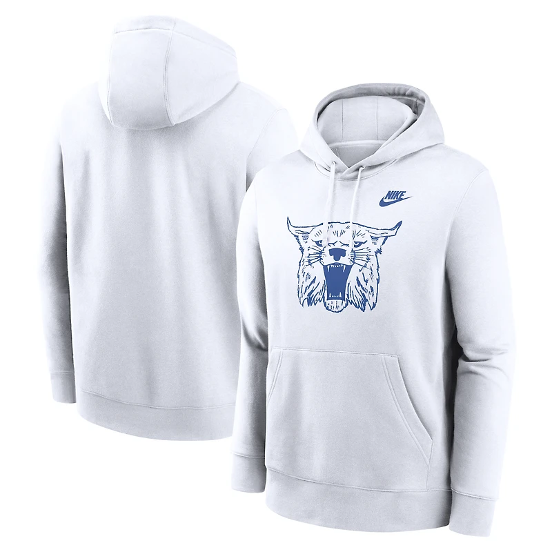Sweat à capuche en polaire blanc Nike Kentucky Wildcats Legacy Logo Club pour homme